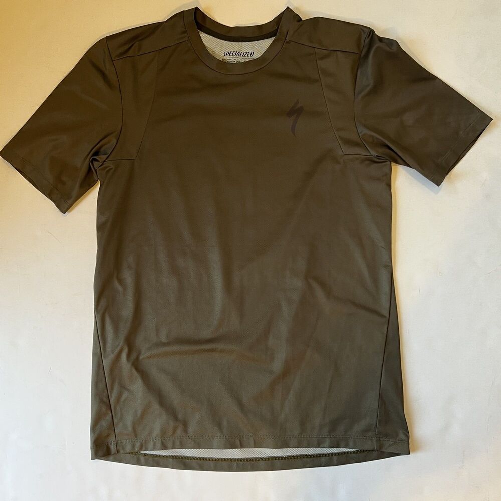 Specialized Men's Cycling Jersey Short Sleeve S Small Olive Green Performance